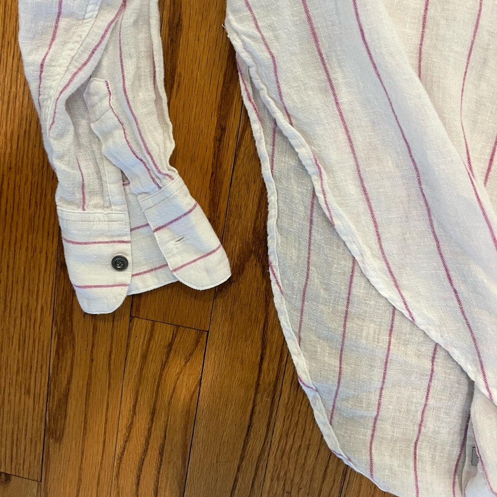 Rails X Free People Charli Button Down Linen Berr… - image 6